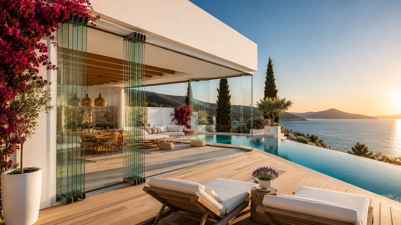 Ege manzaralı cam balkon